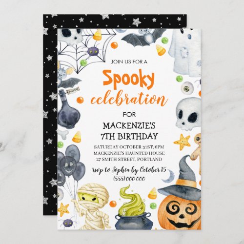 Halloween Birthday Party Invitation