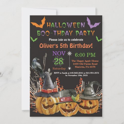 Halloween Birthday Party Invitation