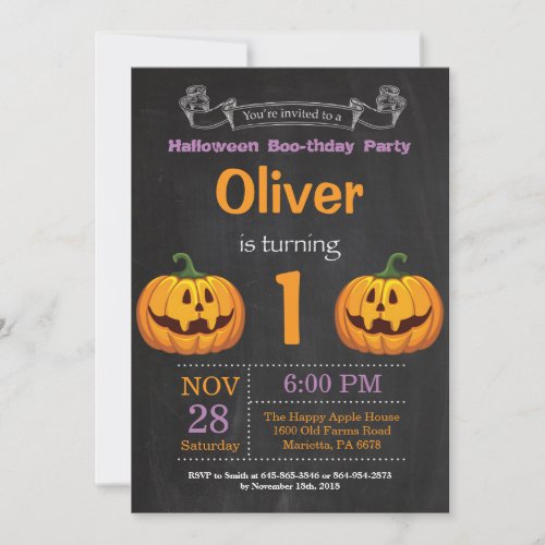 Halloween Birthday Party Invitation