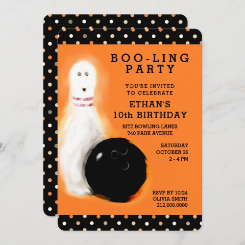 Halloween birthday party invitation