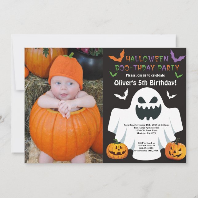 Halloween Birthday Party Invitation (Front)