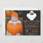 Halloween Birthday Party Invitation<br><div class="desc">Halloween Birthday Invitation with custom photo. Halloween Birthday Invitation. Halloween party invite. Boy or Girl Bday Bash Invite. 1st 2nd 3rd 4th 5th 6th 7th 8th 9th 10th 11th 12th 13th 14th 15th, Any Ages. Chalkboard. Halloween Boo-thday Party. For further customization, please click the "Customize it" button and use our...</div>