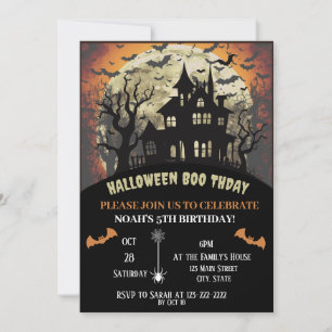 Halloween birthday party invitation