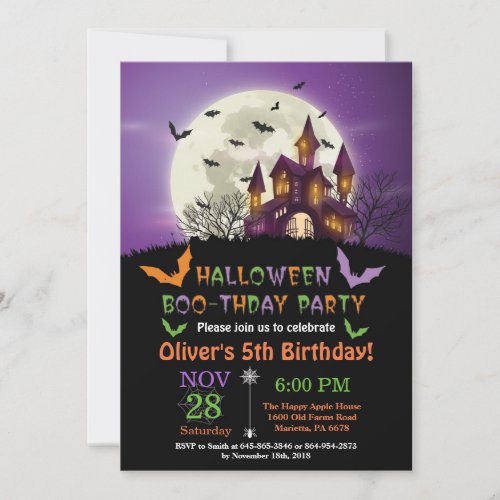 Halloween Birthday Party Invitation