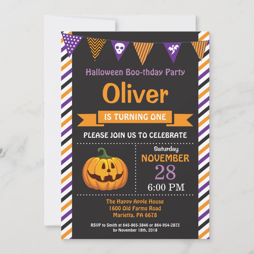 Halloween Birthday Party Invitation 