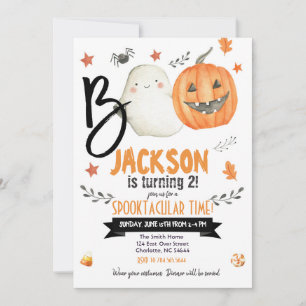 Halloween birthday Party invitation, Boo invite