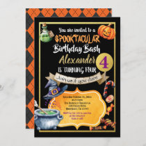 Halloween birthday party invitation for kid