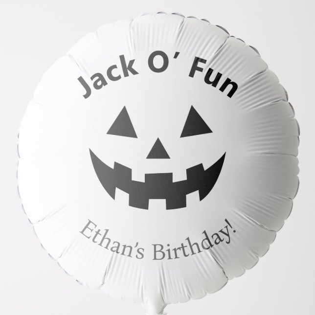 Halloween Birthday Party | Jack O’ Fun Pumpkin  Balloon (Front)