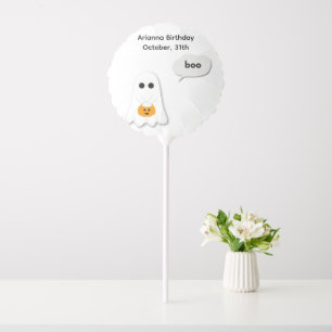 Halloween Birthday Party   Minimal Ghost Design Balloon