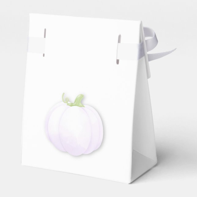 Halloween Birthday Party | Minimal Pumpkin Design  Favor Boxes (Back Side)