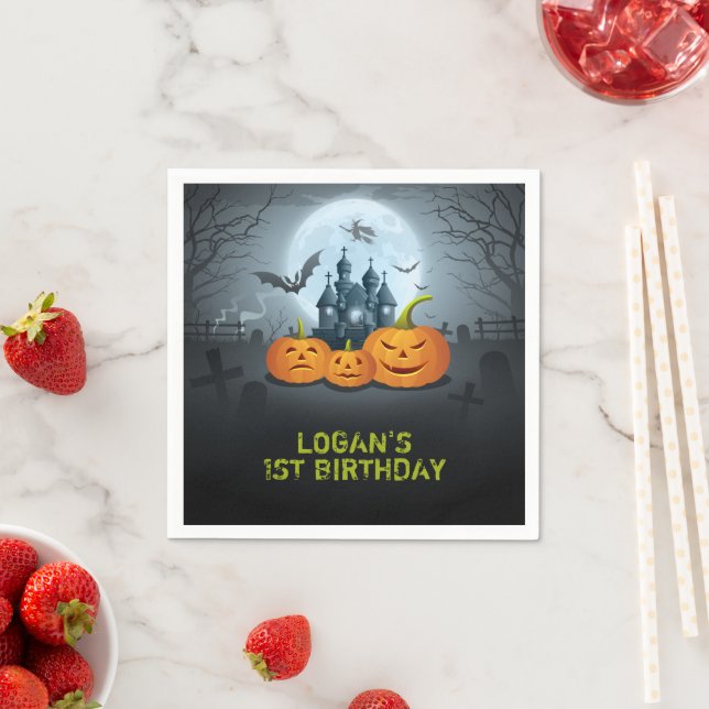 Halloween Birthday Party Napkin (Insitu)