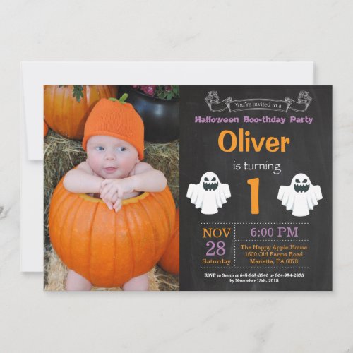 Halloween Birthday Party Photo Invitation