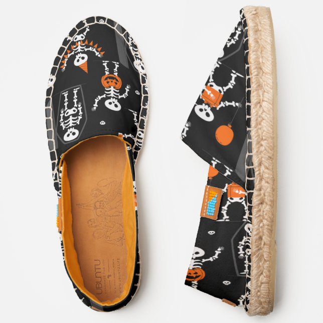 halloween birthday party skeleton coffin skull espadrilles (Side)