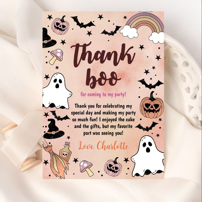 Halloween Birthday Party Thank You Card (Creator Uploaded)