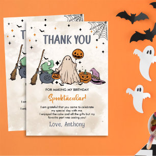 Halloween Birthday Party Thank You Card
