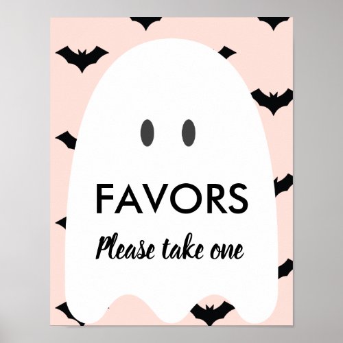 Halloween Birthday Please take one Favors Sign