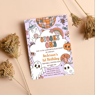 Halloween Birthday Spooky One Party Invitation