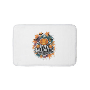 Halloween Birthday Squad Creepy Clown Ghost Zombie Bath Mat