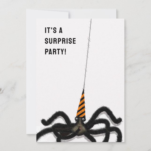 Halloween Birthday Surprise Party Invitation (Front)