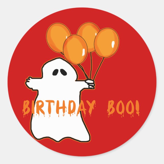 Halloween Birthday T-shirts and Gifts Classic Round Sticker (Front)