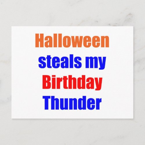 Halloween Birthday Thunder Postcard