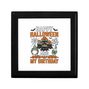 Halloween Birthday Vintage Pumpkin Party Design_1 Gift Box