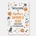 Halloween Birthday Welcome Sign Spooky One | Zazzle