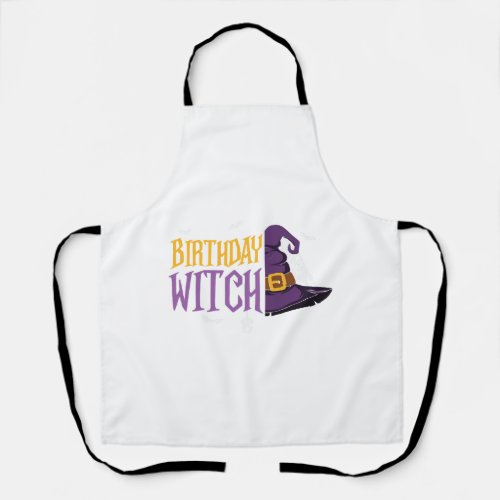 Halloween birthday witch hat funny halloween apron