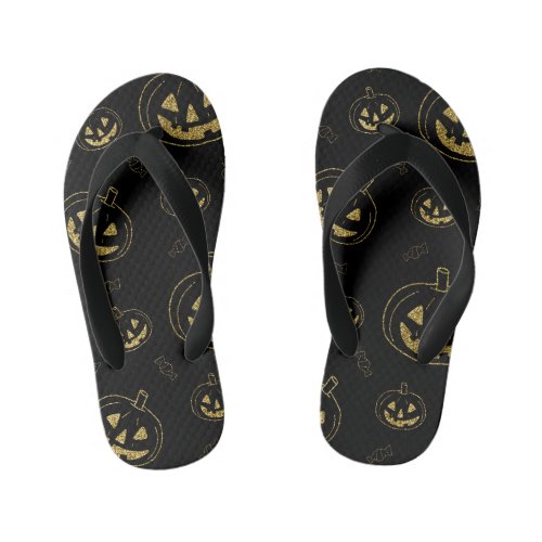 Halloween Black And Gold Sandals