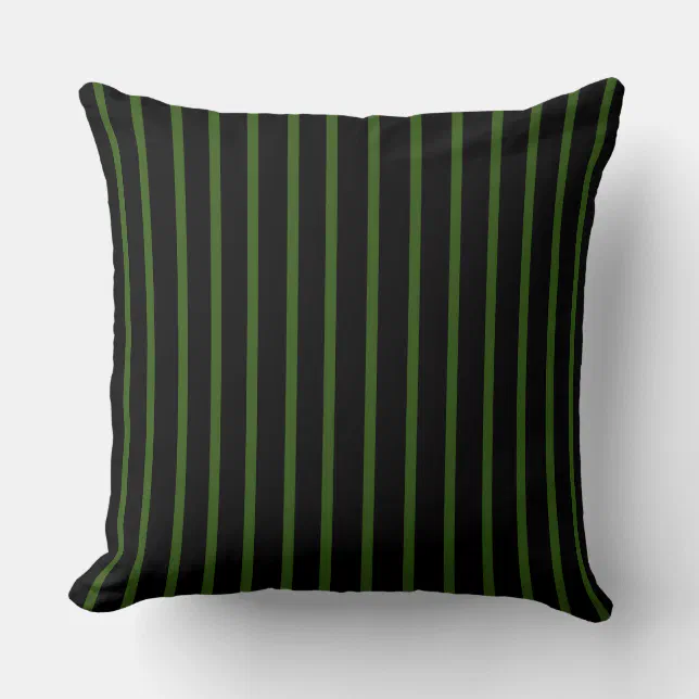 Halloween Black and Green Stripe Throw Pillow Zazzle