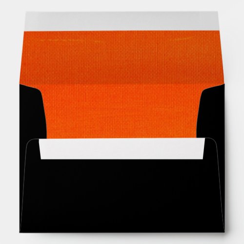 Halloween Black and Orange Painted Festive Envelope