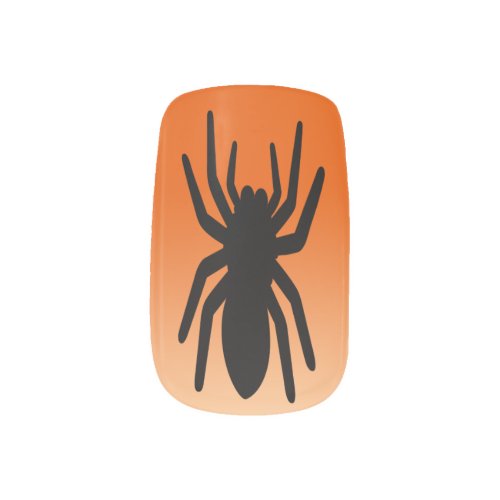 Halloween Black And Orange Spider Web  Minx Nail Art