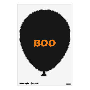 Halloween black and orange spooky wall decal