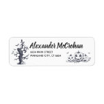 Halloween Black and  White Little Pumpkin Label<br><div class="desc">Personalized Halloween Black and  White Little Pumpkin Label. For further customization,  please click the "Customize it" button and use our design tool to modify this template.</div>