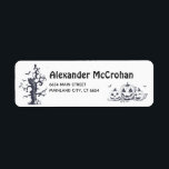Halloween Black and  White Little Pumpkin Label<br><div class="desc">Personalized Halloween Black and  White Little Pumpkin Label. For further customization,  please click the "Customize it" button and use our design tool to modify this template.</div>