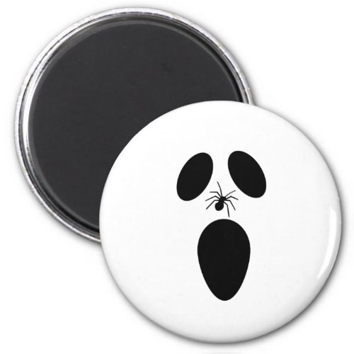 Halloween Black and White Scary Ghost Face Magnet