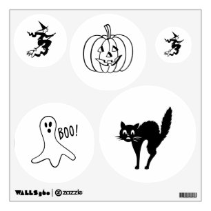Halloween black and white Scary spooky Wall Decal