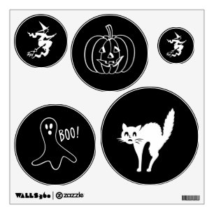 Halloween black and white Scary spooky Wall Decal