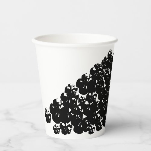 Halloween black and white Skulls pile spooky Paper Cups