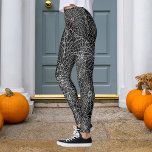 Halloween Black and White Spider Web Leggings<br><div class="desc">Customize to change the black to any color.</div>