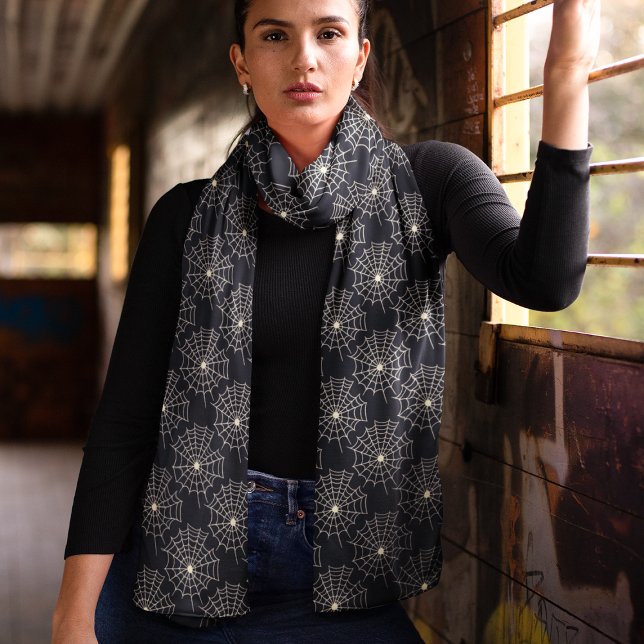Halloween Black And White Spider Web Scarf (Creator Uploaded)