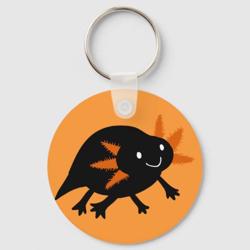 Halloween Black Axolotl Keychain