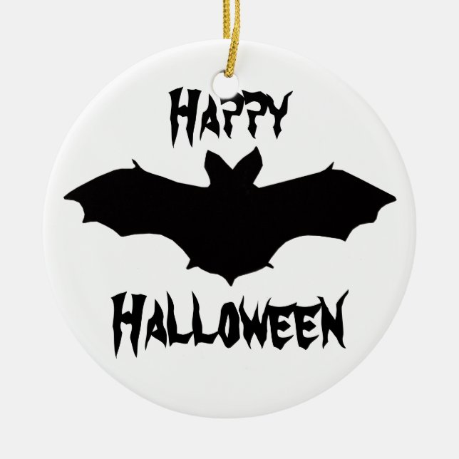 Halloween Black Bat Ornament (Front)