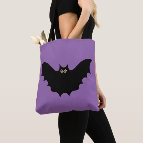 Halloween Black Bat Tote Bag