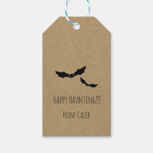 Halloween Black Bats Kraft Costume Party Favor Gift Tags