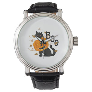 Halloween Black cat Boo Watch