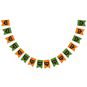 Halloween Black Cat Bunting Flags