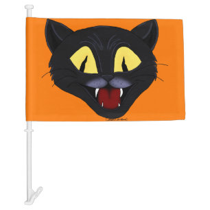 Halloween Black Cat  Car Flag