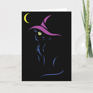 Halloween Black Cat Card
