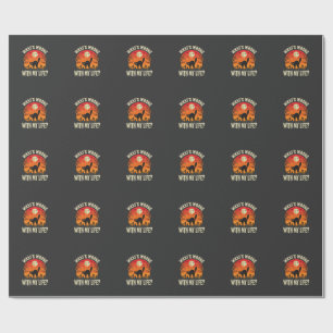 Halloween Black Cat Cemetery Horror Graphic Wrapping Paper